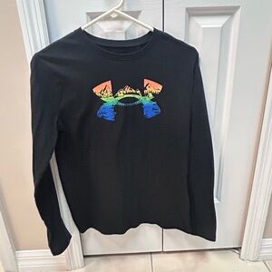 Under Armour Kids Black Graphic Long Sleeve Shirt